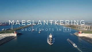 Maeslantkering Hoek van Holland in 4K  Drone video [upl. by Jarin944]