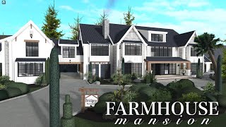 Giant Farmhouse Mansion Bloxburg Speedbuild [upl. by Florian]