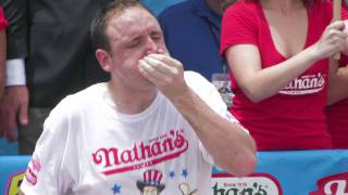 Nathans July 4 Hot Dog Eating Contest Highlights  Joey Chestnut wins 5 straight [upl. by Alford]