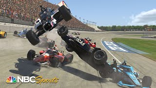 IndyCar iRacing Challenge Michigan International Speedway FULL RACE  Motorsports on NBC [upl. by Tremml]