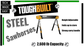 WORLDS Strongest STEEL Sawhorses by ToughBuilt C650 C700 C600 [upl. by Ullund]