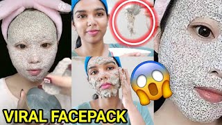 🔥I tried Viral Korean chia seeds facemask  instant GLOWING SKINWeird Facemask for Skin whitening [upl. by Niret]