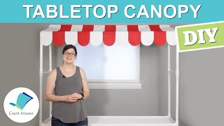 DIY Tabletop Canopy Tent  PVC Pipe Carnival Booth amp Lemonade Stand [upl. by Mallorie]