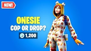 Fortnite ONESIE Skin Worth it Cop or Drop [upl. by Atalaya141]