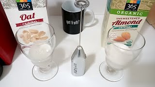 Oat Milk vs Almond Milk part 2 Frothing Test [upl. by Aidam]