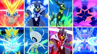 Pokémon Sword amp Shield  All Legendary Pokémon Signature Moves Crown Tundra [upl. by Auot462]