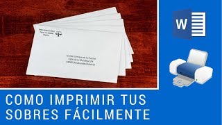 CÓMO IMPRIMIR SOBRES CON TU IMPRESORA [upl. by Ludovika]