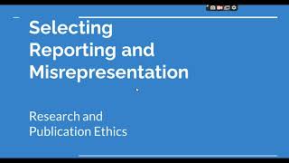 Selective Reporting and Misrepresentation of data Research and Publication ethics Phd coursework [upl. by Saihttam]