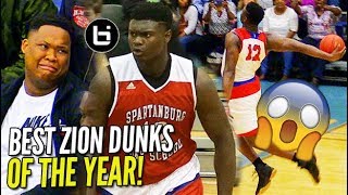 Zion Williamson IS UNREAL TOP DUNKS OF SENIOR YEAR WINDMILLS 360s BETWEEN THE LEGS NOT Human [upl. by Annekcm872]