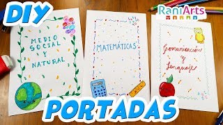 DIY HAZ PORTADAS  CARÁTULAS FÁCILES PARA TUS CUADERNOS [upl. by Yecnay]