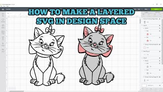 How to make layered SVGs in Design Space  Cricut [upl. by Biernat]