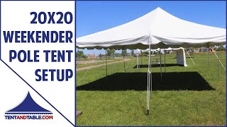 20x20 Weekender Pole Tent Setup Guide [upl. by Fiedling479]