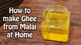 How to make Ghee from Malai at Home  Make Ghee from Milk Cream  Best and Easy Method by Lata Jain [upl. by Burtie]