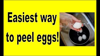 EASY way to peel hard boiled eggs [upl. by Tupler]