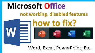 Microsoft Office in Offline not working disabled features Word Excel PowerPoint  How to fix [upl. by Annahsar]