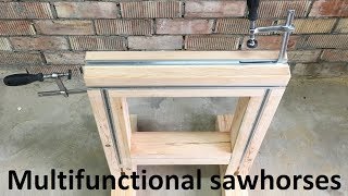 Multifunctional Sawhorses DIY [upl. by Elkcim]