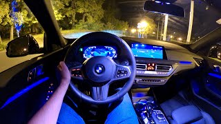 New BMW 1 Series 2021  NIGHT POV test drive amp FULL REVIEW 118i M Sport [upl. by Ellehcan340]