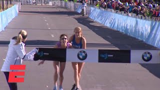 Marathoner heroically finishes Dallas Marathon with help of fellow runner  ESPN [upl. by Benjie]