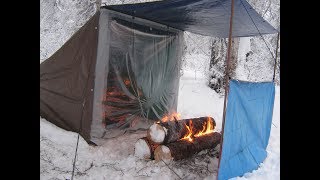 92 Degrees In A Campfire Heated Tent [upl. by Farkas523]