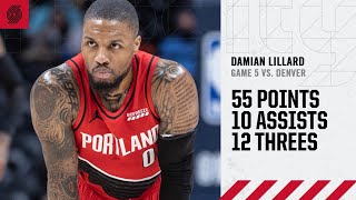 Damian Lillard 55 PTS 10 AST Game 5 Highlights  Trail Blazers vs Nuggets [upl. by Safire]