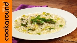 Risotto con gli asparagi  Tutorial ricetta semplice [upl. by Yahc]