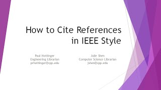 IEEE Citation Style Tutorial [upl. by Haramat354]