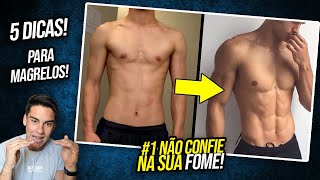 5 DICAS PARA GANHAR PESO RÁPIDO Dieta para ganhar massa muscular em MAGRELOS [upl. by Nyla]