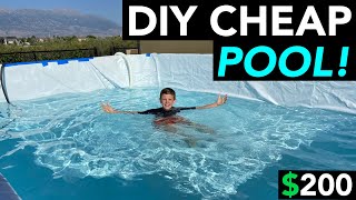 DIY Swimming Pool  9 x 14 Easy amp Cheap [upl. by Feerahs157]