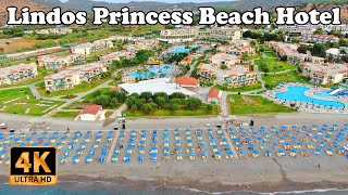 Lindos Princess Beach Hotel in 4K Rhodes Greece [upl. by Calan735]